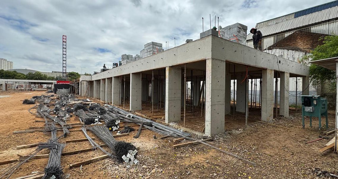 Estrutura da Torre A, referente ao primeiro andar (transição)